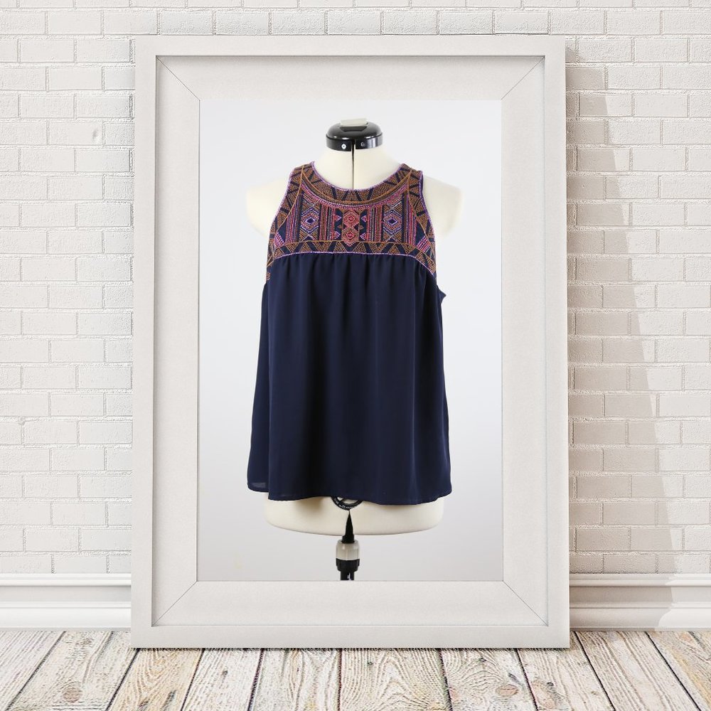 NAVY PURPLE AND GOLD TANK